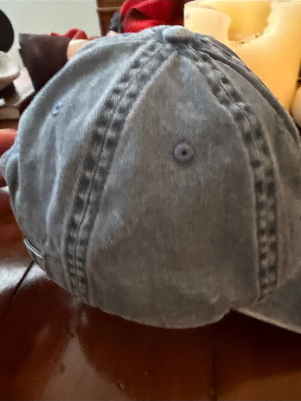 Blue Men's Baseball Cap with Embroidered Logo
